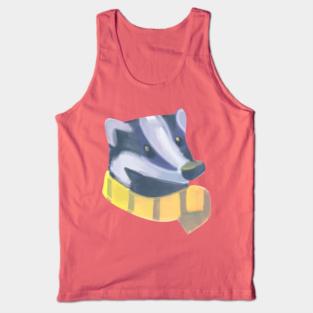 Badger With Scarf - Eyesasdaggers Tank Top by eyesasdaggers